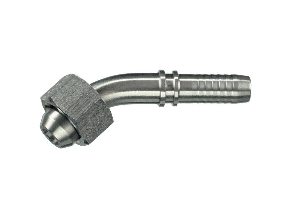 PH DKR Crimp Fitting BSPP acid-resistant - 1 1/2", 1 1/2", 45°, Parker 301SN, Parker 421SN, Parker 462, Parker 462ST, Parker 492