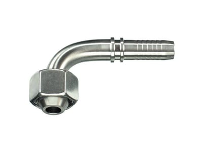 PH DKR Crimp Fitting BSPP acid-resistant - 1 1/4", 1 1/4", 90°, Parker 301SN, Parker 421SN, Parker 462, Parker 462ST, Parker 492