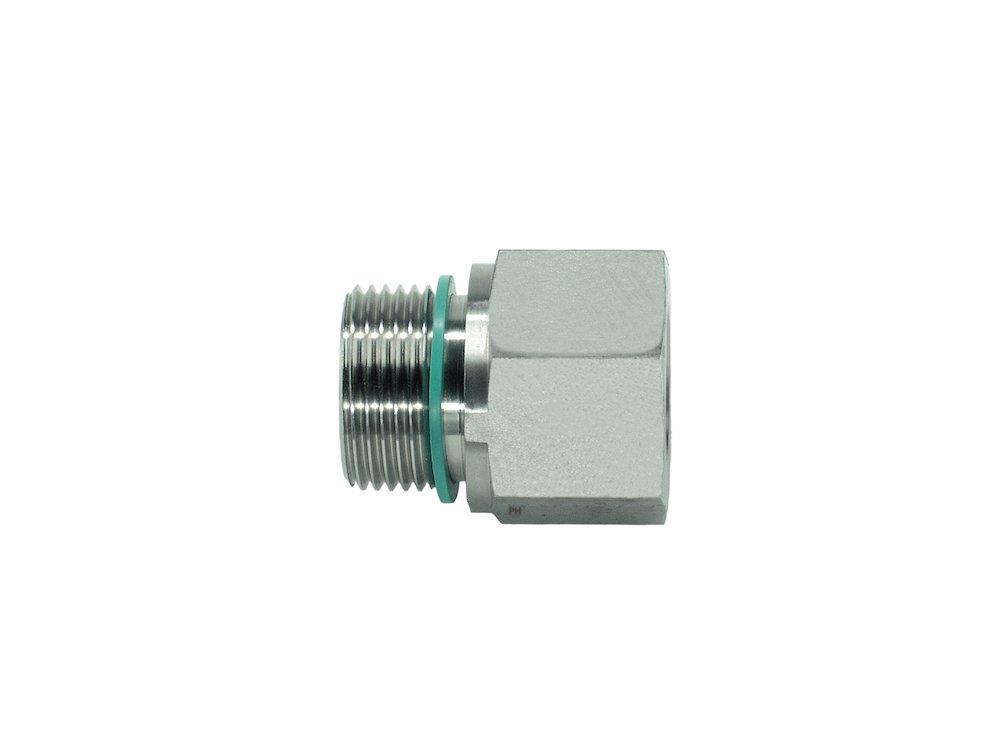 PH GRI Thread reduction acid-resistant BSPP nipple/coupling - 1/2", 1"