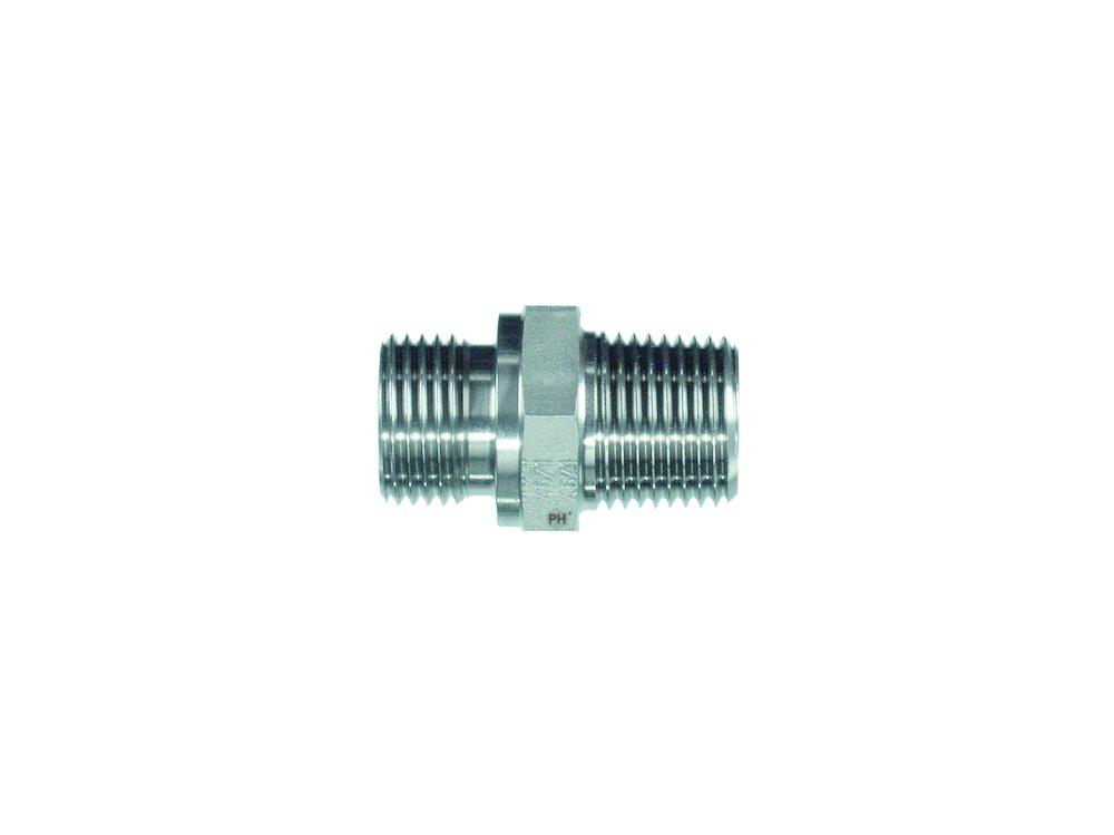 PH Nipple acid-resistant BSPP/NPT nipple - 1/8", 1/8"