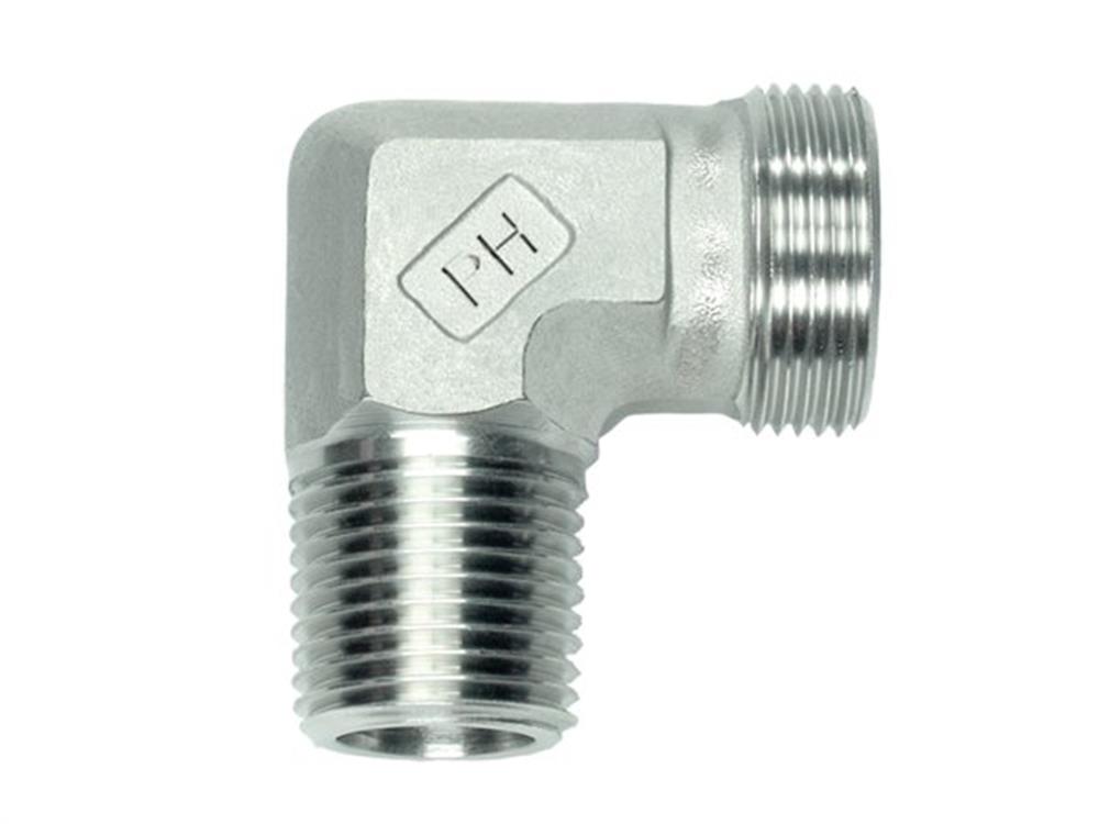 PH WE Angle Insertion acid-resistant BSPT light - 6mm, 1/4", 315bar, 90°