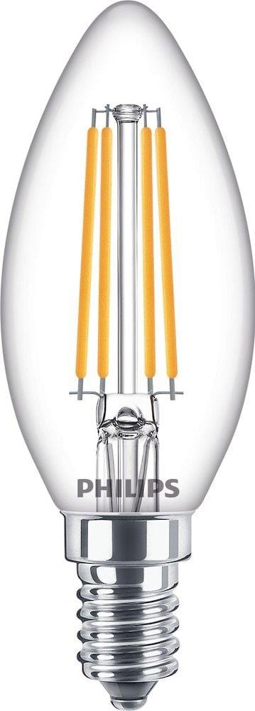 Philips CorePro Filament LED Candle Bulb - E14, 827 - Warm white, 806LM, 6.5W, 60W, No, E