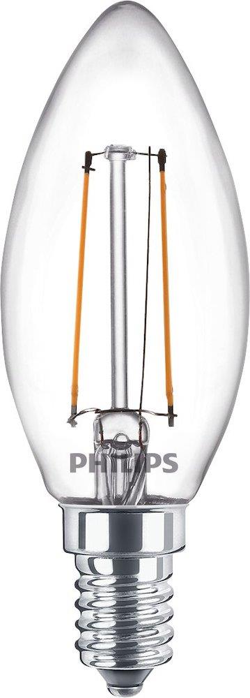 Philips CorePro Filament LED Candle Bulb - E14, 840 - Neutral white, 250LM, 2.2W, 25W, No, E