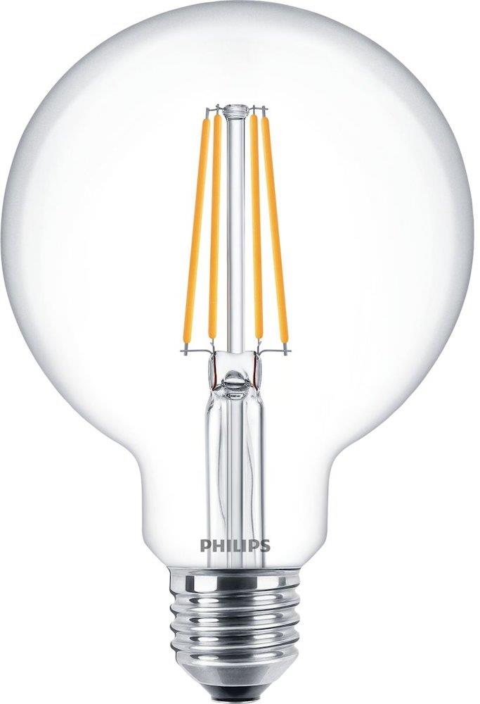 Philips CorePro Filament LED Globe Bulb - E27, 827 - Warm white, 806LM, 95mm, 7W, 60W, No, E