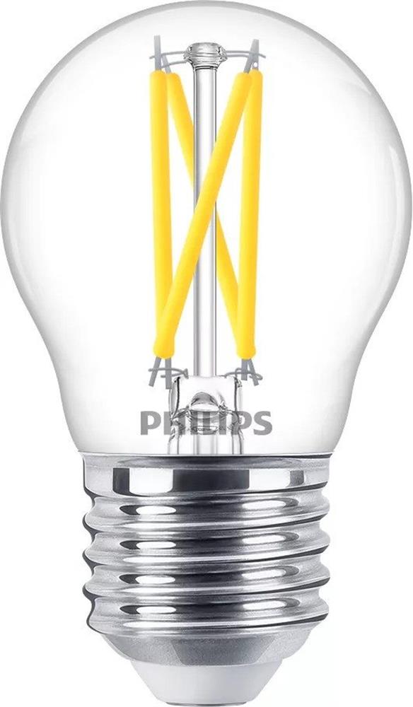 Philips Master Glass LED Crown Bulb - E27, 827 - Warm white, 340LM, 2.5W, 25W, Yes, D