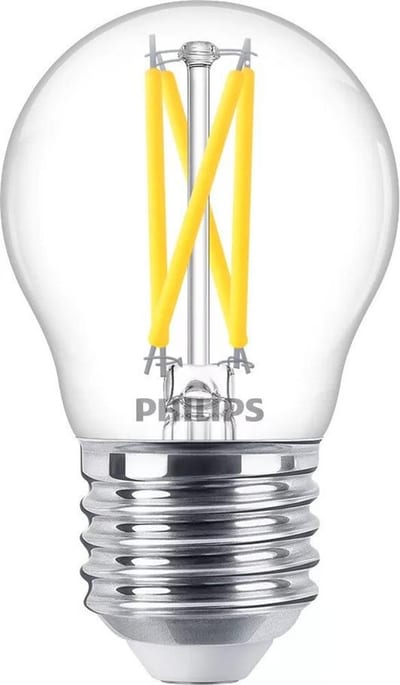 Philips Master Glass LED Crown Bulb - E27, 827 - Warm white, 340LM, 2.5W, 25W, Yes, D