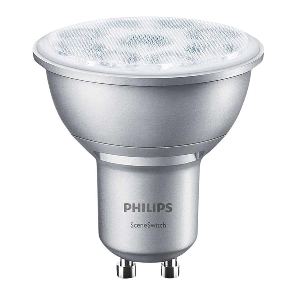 Philips SceneSwitch LED Spot - GU10, 827-822 - Warm white, 350/140/40LM, 230V, 4.5W, 50W, F