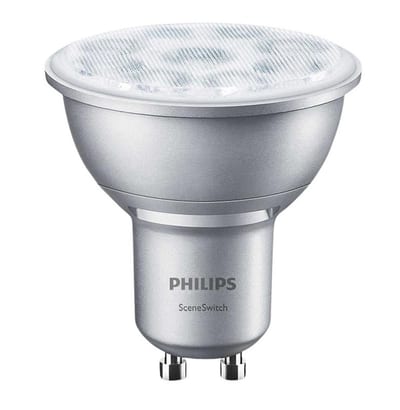 Philips SceneSwitch LED Spot - GU10, 827-822 - Warm white, 350/140/40LM, 230V, 4.5W, 50W, F