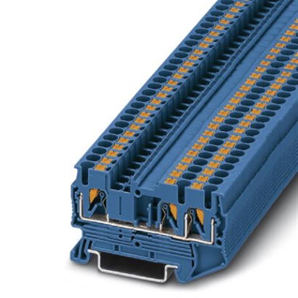Phoenix PT 2.5-Twin Through Terminal - 2.5 mm², blue, Push-in connection, 3 connections