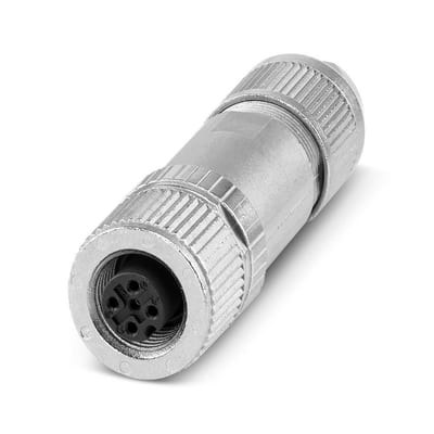 Phoenix SACC M12FS-4PL SH Connector Plug - 4P, M12, Female straight, Spring connection