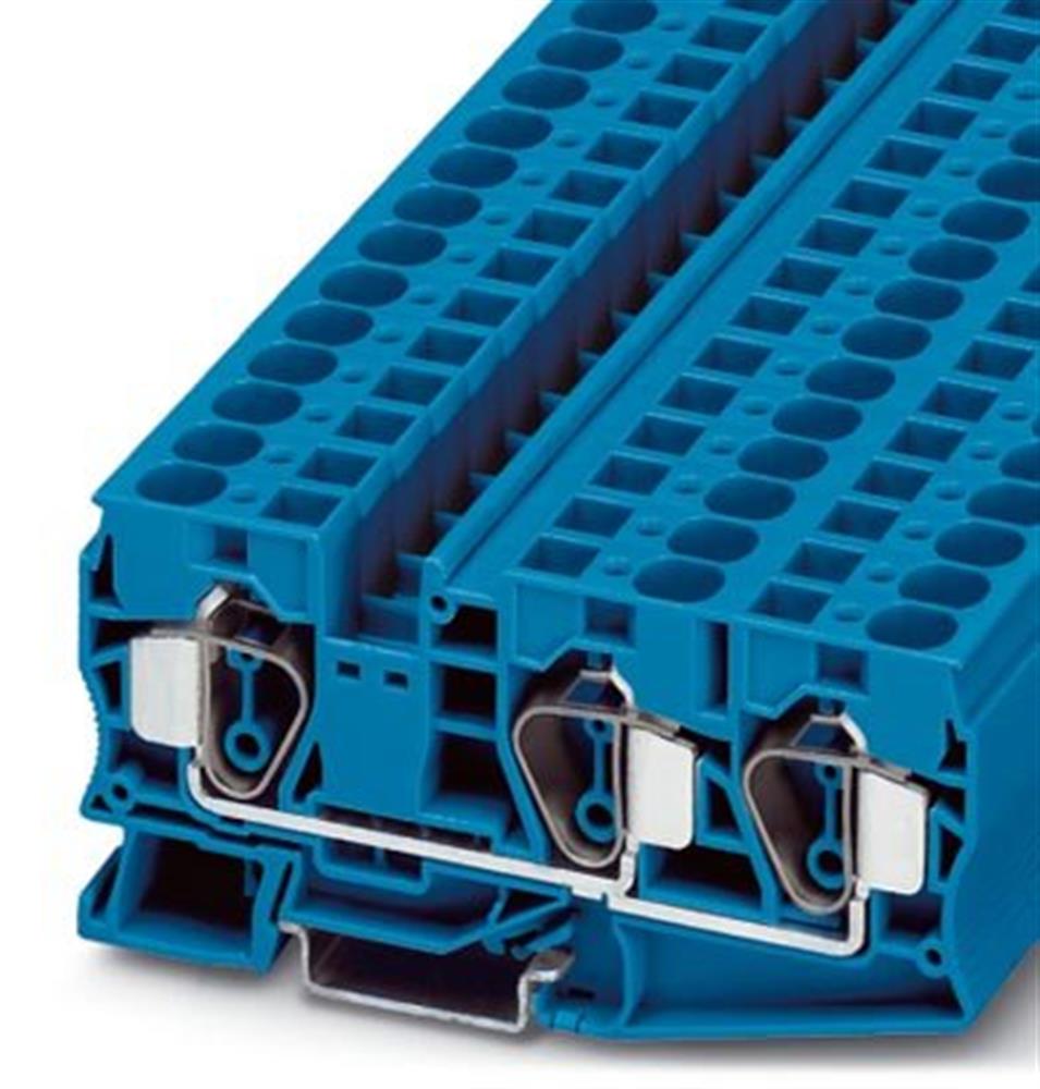 Phoenix ST 16-Twin Through Terminal - 16 mm², blue, Spring connection, 3 connections