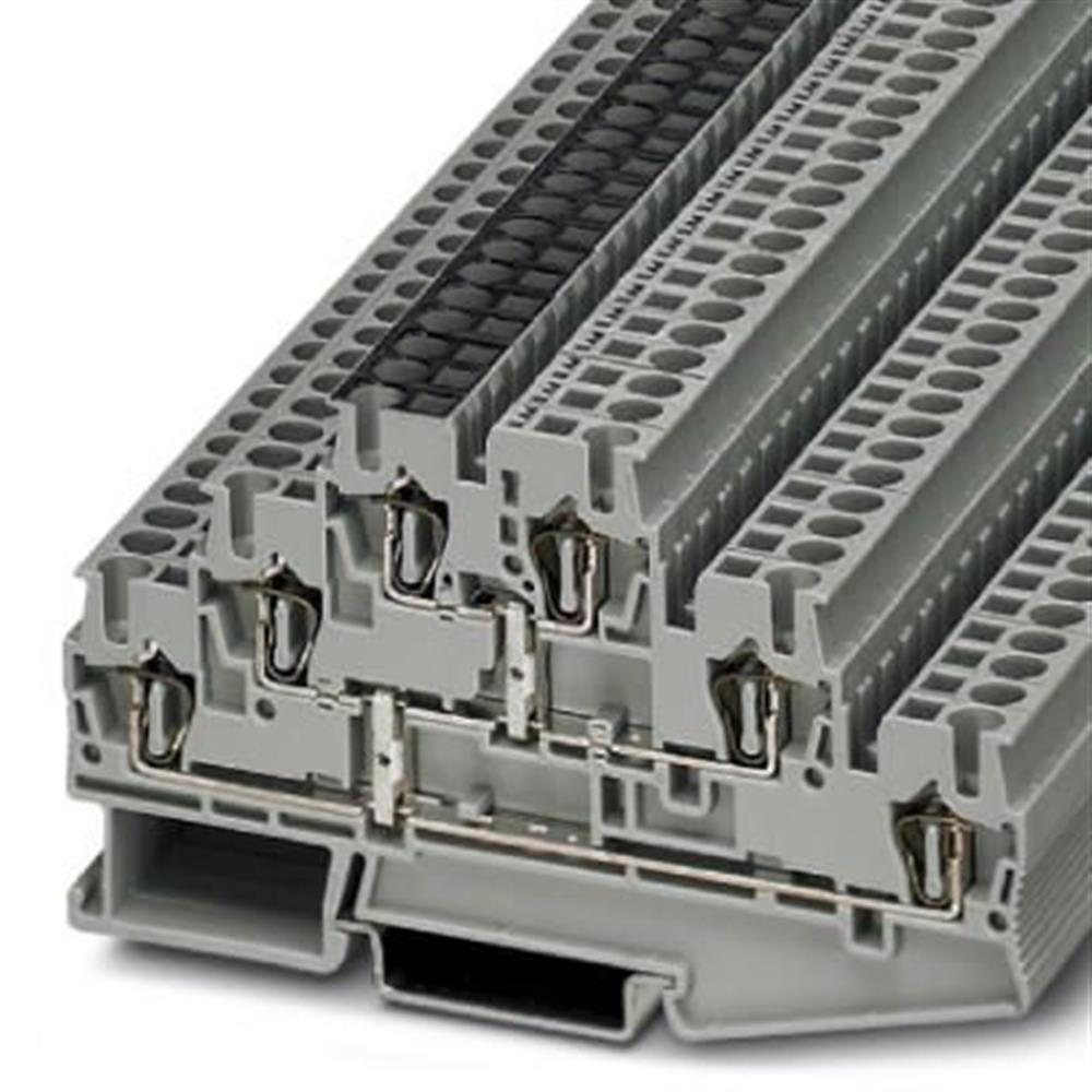 Phoenix ST 2,5-3PV Floor terminal - 2.5 mm², grey, Spring connection