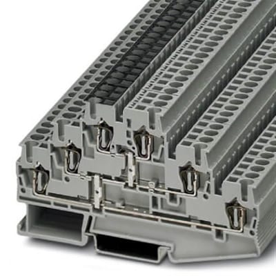 Phoenix ST 2,5-3PV Floor terminal - 2.5 mm², grey, Spring connection