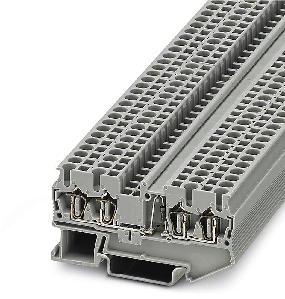 Phoenix ST 2,5-QUATTRO-DIO/R-L Through Terminal - 2,5 mm², grey, Spring connection, 4 connections