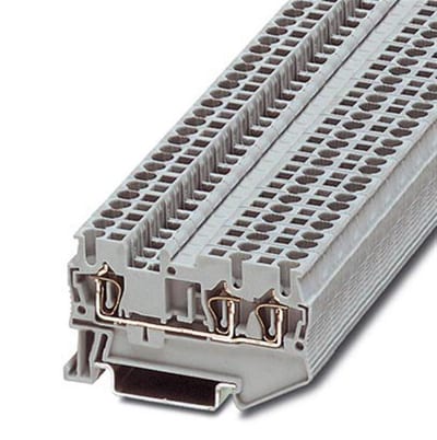 Phoenix ST 2,5-Twin Through Terminal - 2,5 mm², grey, Spring connection, 3 connections