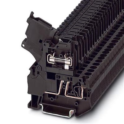 Phoenix ST 4-FSI/C-LED 24 Fuse terminal - 4 mm², black, Spring connection, 2 connections