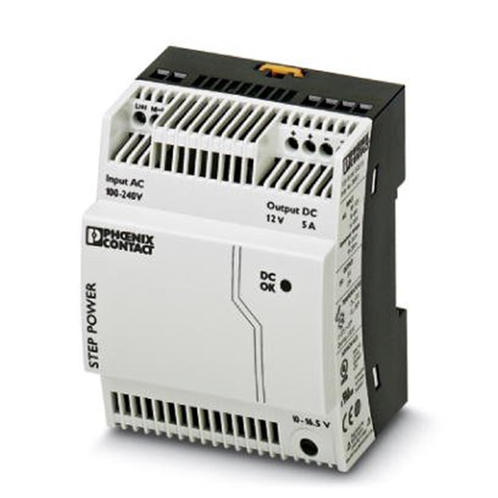 Phoenix STEP-PS 1AC-12DC-5 Power Supply - STEP-PS, 230, 12, 5A, 1PCS