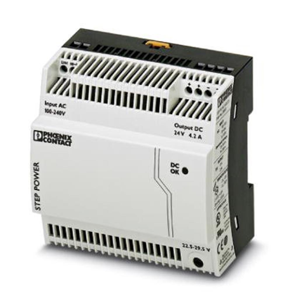Phoenix STEP-PS 1AC-24DC-4,2 Power Supply - STEP-PS, 230, 24, 4,2A, 1PCS