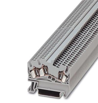 Phoenix STS 2,5-Twin Through Terminal - 2,5 mm², grey, Spring connection, 3 connections
