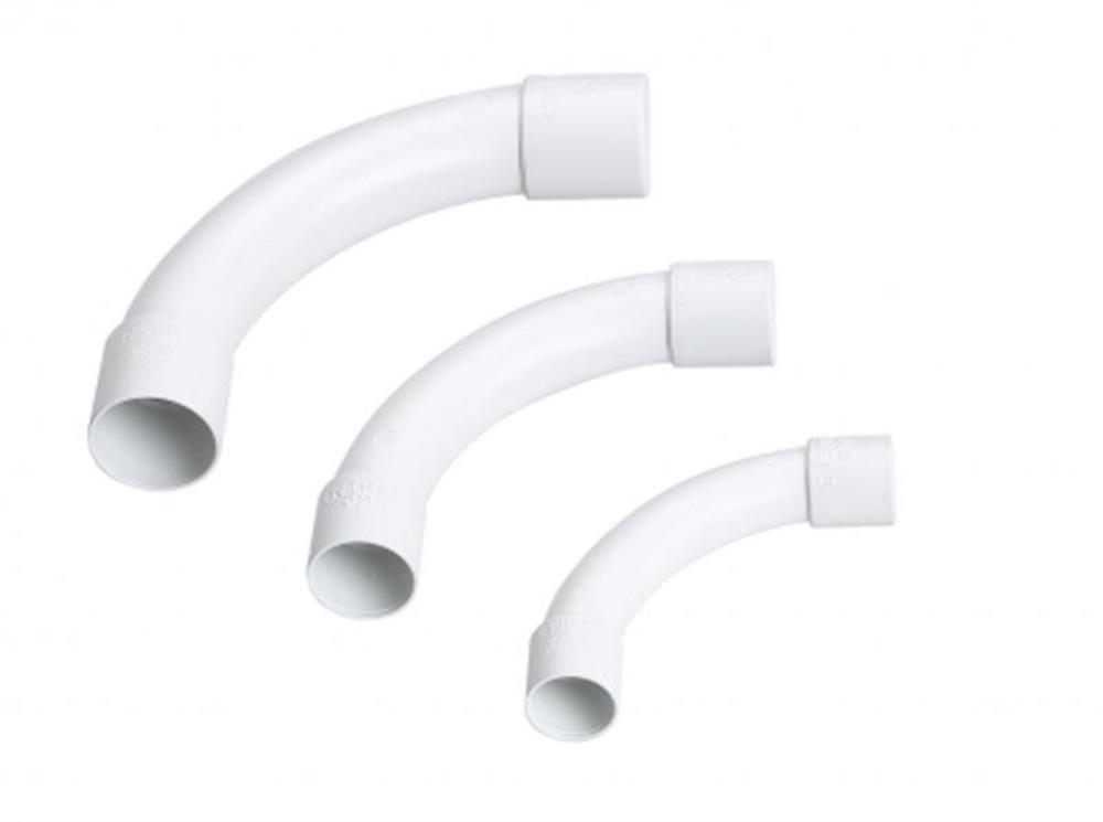 Pipelife Halovolt Bend - 50mm, 90°, PP ( Polypropylene ) - Halogen-Free, grey