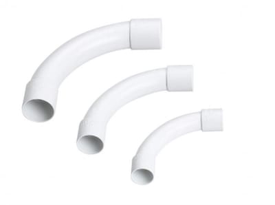 Pipelife Halovolt Bend - 50mm, 90°, PP ( Polypropylene ) - Halogen-Free, grey