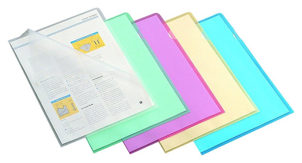 Plastic Cover open top/right - 100PCS, A4, yellow, without holes