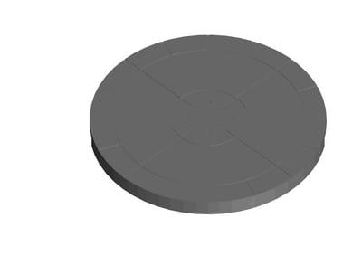 Plastic Cover smooth with groove - 600mm, 0.8TON