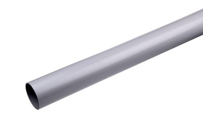 Plastmo Downpipe round plastic - 75mm, grey, 6000mm