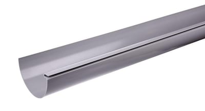 Plastmo Gutter plastic 1/2 round - 10", 6000mm, grey