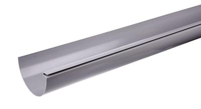 Plastmo Gutter plastic 1/2 round - 12", 6000mm, grey