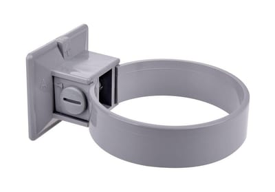 Plastmo Pipe Holder set à 2 pieces plastic - 75mm, grey