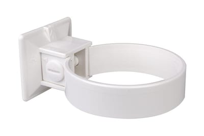 Plastmo Pipe Holder set à 2 pieces plastic - 75mm, white