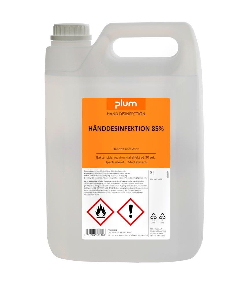Plum 3813 Hand Disinfection liquid can - 5000ml, 85%