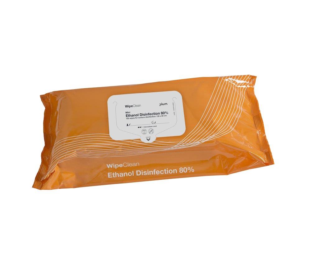 Plum WipeClean Ethanol Disinfection 80% Wipes Cleaning Napkin mini - Pack