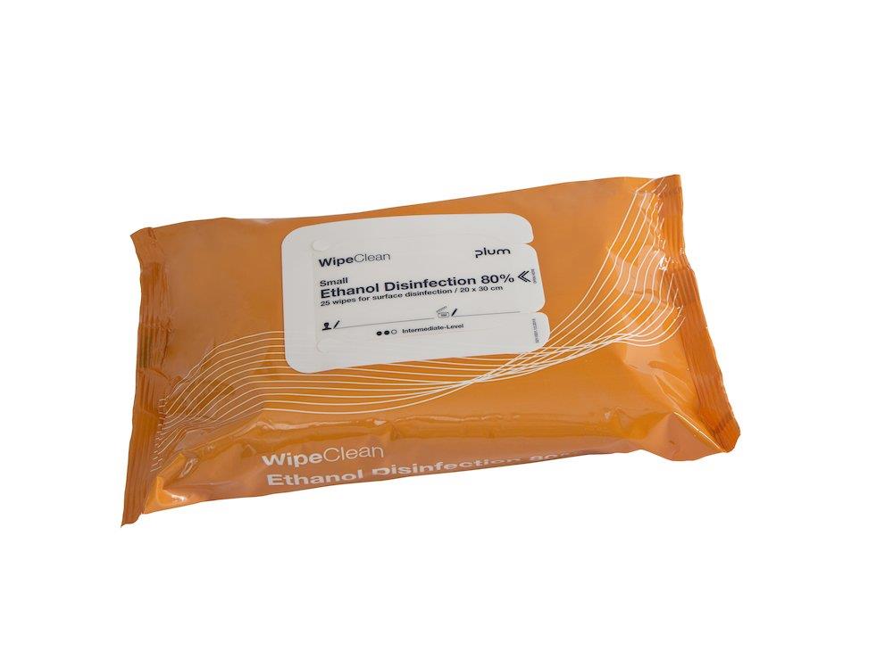 Plum WipeClean Ethanol disinfektion 80% Wipes Cleaning Napkin small