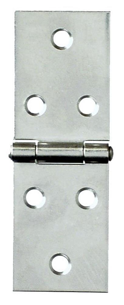 PN Leaf hinge with fixed stainless pin - 28mm, 80mm, Stainless steel