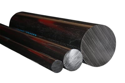 POM-C Round Bar (Polyoxymethylene), Black, Ø12 × 1000 mm