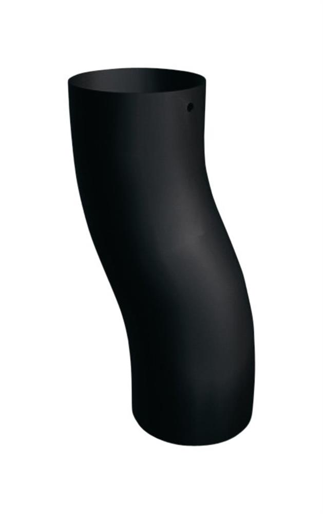 Prefa Base Elbow 03 black aluminium - 100mm, 90°, P 10 nupret