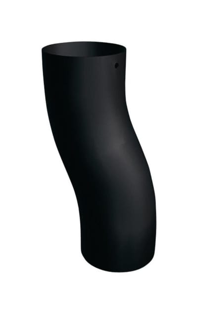 Prefa Base Elbow 03 black aluminium - 80mm, P 10 nupret