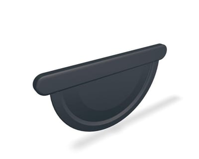 Prefa End bottom 02 anthracite aluminium 1/2 round - 280mm, 11", P 10 nupret, 290mm