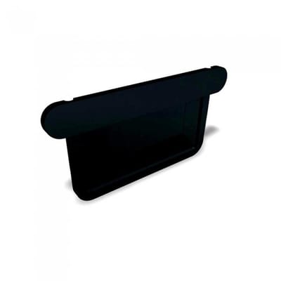 Prefa End Bottom 03 Black Aluminium Square - 250mm, P 10 Textured