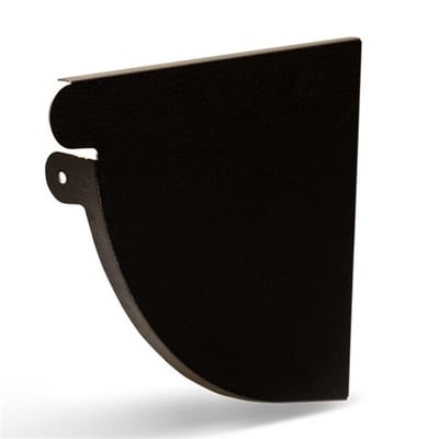 Prefa End bottom left 03 black aluminium - 333mm, 12", P 10 nupret