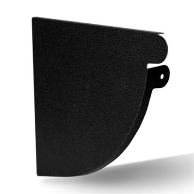 Prefa End bottom right 03 black aluminium - 333mm, 12", P 10 nupret