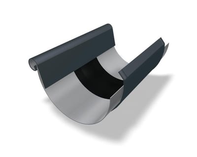 Prefa Expansion Piece 02 anthracite 1/2 round aluminium - 333mm, 12", P 10 nupret