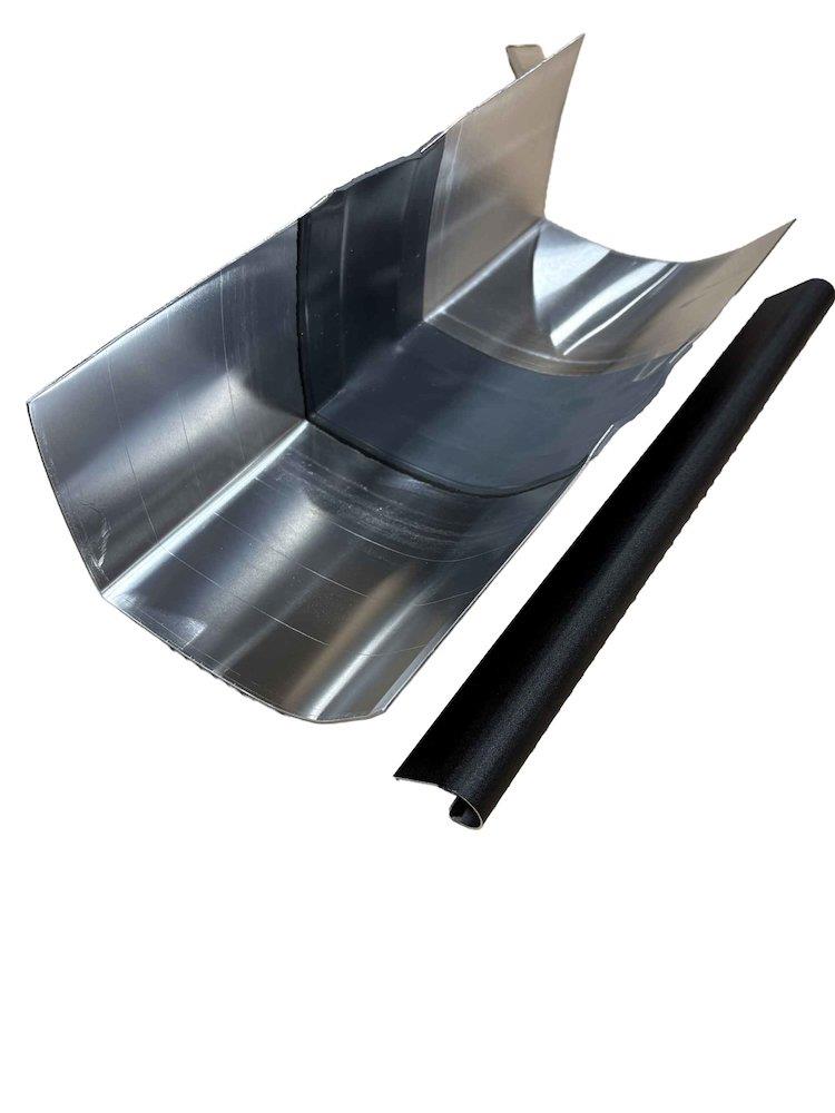 Prefa Expansion Piece 02 anthracite 1/4 round Aluminium - 400mm, 14"