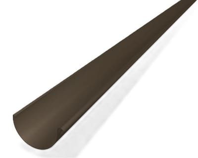 Prefa Gutter 01 brown 1/2 round aluminium - 280mm, 11", 3000mm, P 10 nupret, 0,7mm