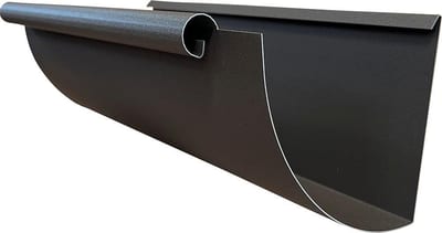Prefa Gutter 01 brown aluminium 1/4 round - 333mm, 12", P 10 nupret, 3000mm, 0,7mm