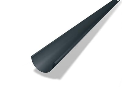 Prefa Gutter 02 anthracite 1/2 round aluminium - 280mm, 11", 3000mm, P 10 nupret, 0,7mm