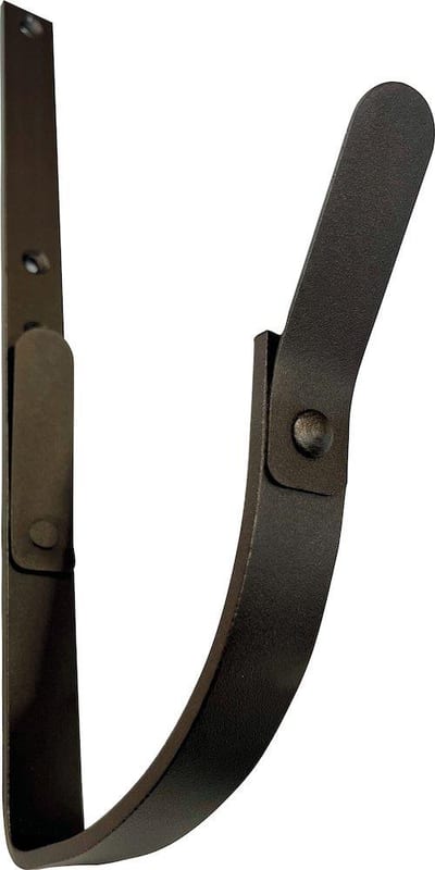 Prefa Gutter Bracket 01 brown 1/4 round struktur - 333mm, 12", Aluminium, 30mm, short