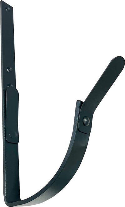Prefa Gutter Bracket 02 anthracite 1/4 round struktur - 400mm, 14", Aluminium, 30mm, short